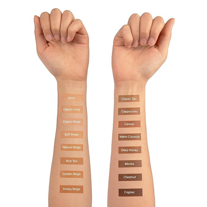 Ruby Kisses Natural Full Coverage 3-In-1 Stick Foundation. Easy to Apply, Hydrating, Lightweight, Long Lasting, Concealer and Contour Stick for Face Makeup (Caramel)