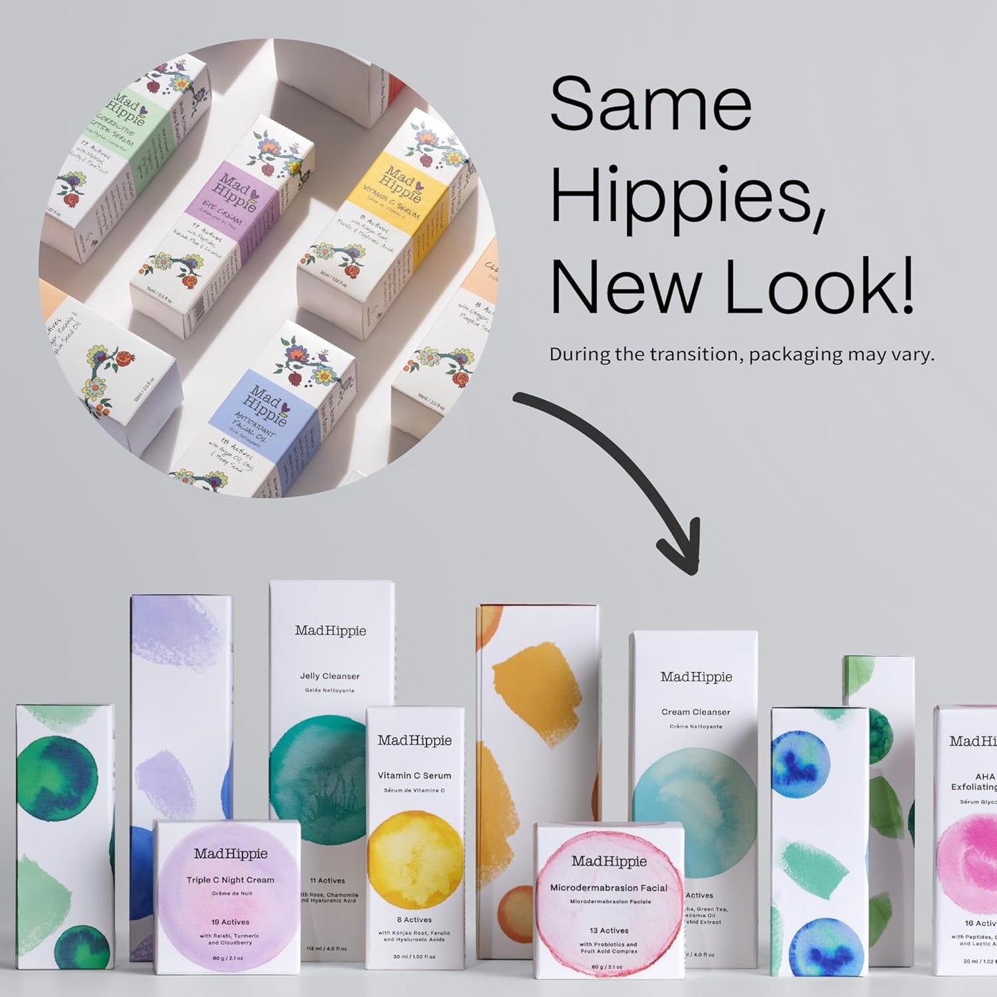 Mad Hippie Eye Cream - Anti-Aging Under Eye Cream for Dark Circles and Puffiness with Niacinamide, with Skin-Brightening Vitamin C, 0.5 Oz