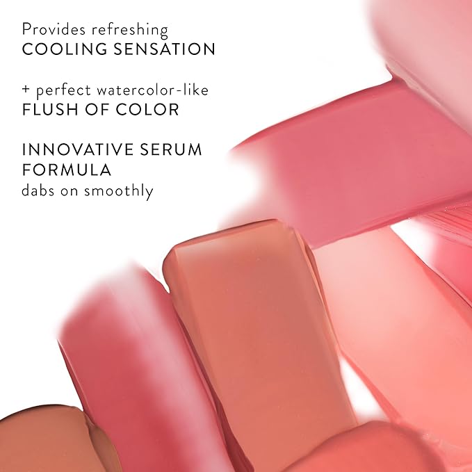 LAURA GELLER NEW YORK Serum Blush Tint, Lightweight Liquid Blush for Cheeks, Weightless Watercolor Sheer Finish, Graceful Guava