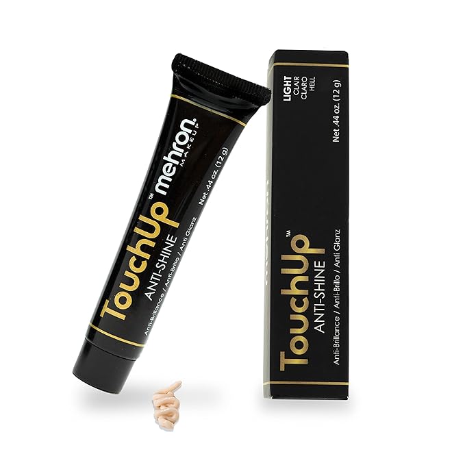 Mehron Makeup TouchUp Anti-Shine Gel | Matte Primer Face Makeup | Finishing and Primer Gel (Light Tint)