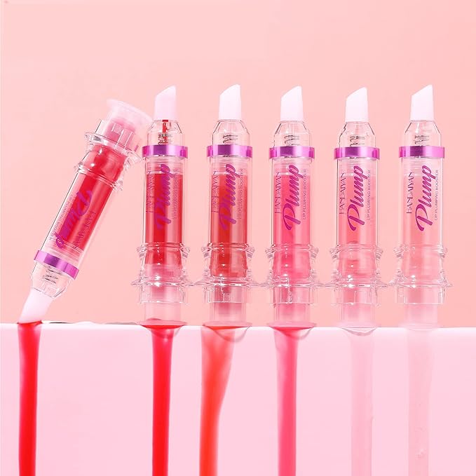 Natural Spicy Lip Plumping Booster Lip Plumping Oil，Lip Plumper Gloss, Ultra-Hydrating & Nourishing Plump and Pout Lip Plumper, Glossy Finish Fuller Lip Plumping Lip Gloss for Women Girls(04#)