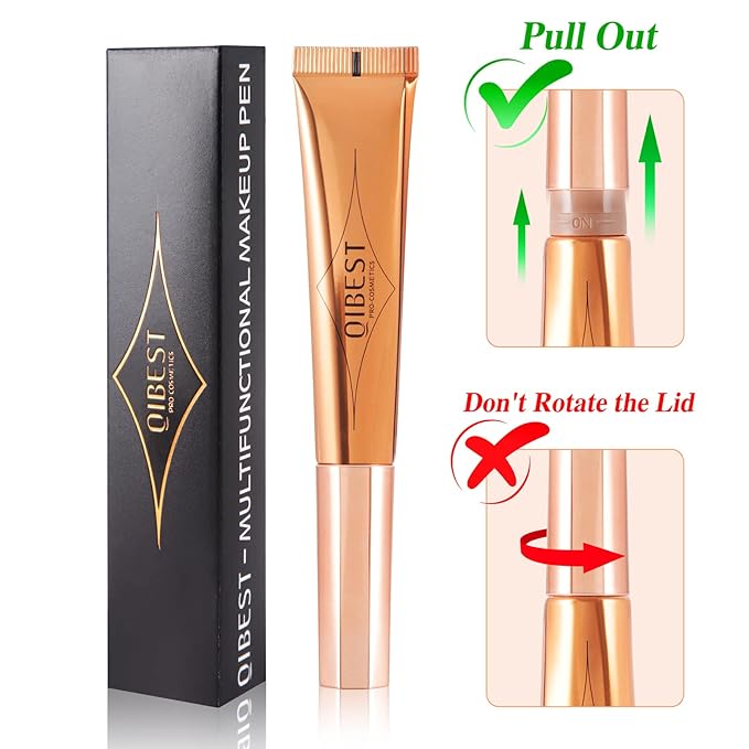 MEICOLY Liquid Blush Beauty Wand, Matte Face Blush with Cushion Applicator,Natural Finish Silky Smooth Creamy Blush Makeup, Lightweight Blendable Blush Stick for Cheek Lip,Cruelty-free,03 Peach