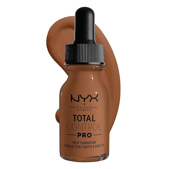 NYX PROFESSIONAL MAKEUP Total Control Pro Drop Foundation, Skin-True Buildable Coverage - Cappuccino