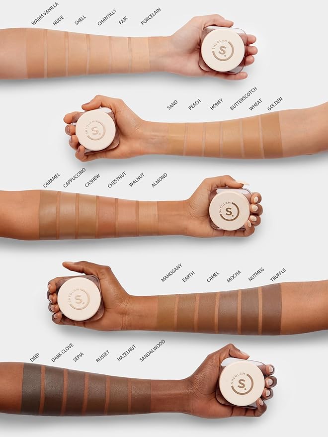 SHEGLAM Hydrating Cream Full Coverage Foundation Balm Long Lasting Concealer Face Foundation for Dry Skin - Earth