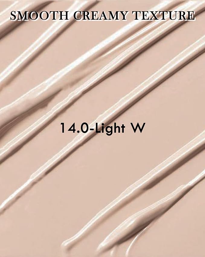 2 PCS Under Eye Concealer Full Coverage, Waterproof Color Correcting Concealer All Day Coverage Dark Circles, Puffiness, Redness, Lightweight Cream Foundation Brightener, Natural Matte Finish, light W