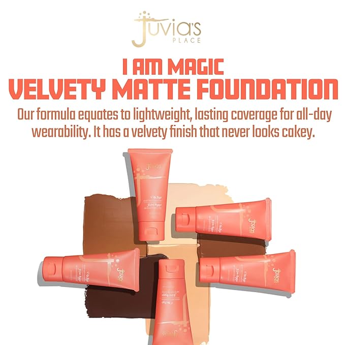 Juvia's Place I Am Magic Velvety Matte Liquid Foundation 740 - Marisol - Very Light w/Neutral Undertone, Makeup Foundation Full Coverage, Lightweight, Long Wear, Velvety Matte Finish