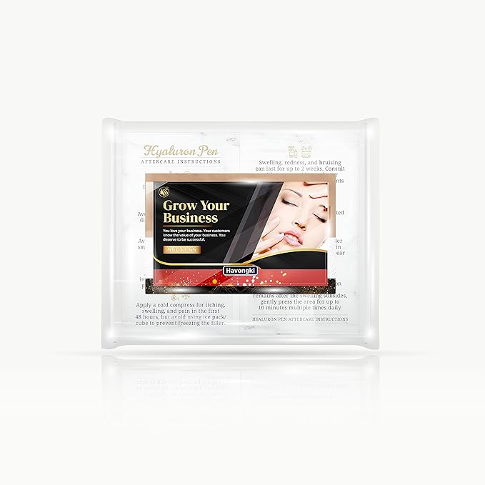 100 Pack - Premium Hyaluron Pen Lip Filler Aftercare Instructions Card 2 x 3.5" Accessories Supplies Kit Care - HP22A100_N