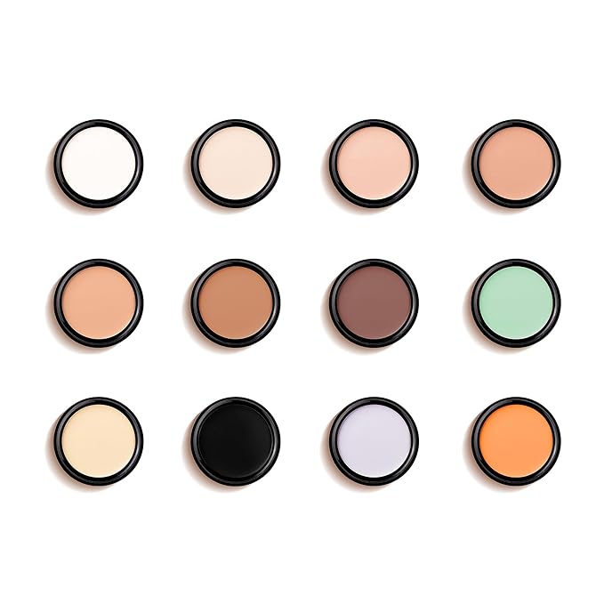 Mallofusa Single Color Face Makeup Concealer Foundation Palette Creamy Moisturizing Contouring 0.49oz (Light Coffee)