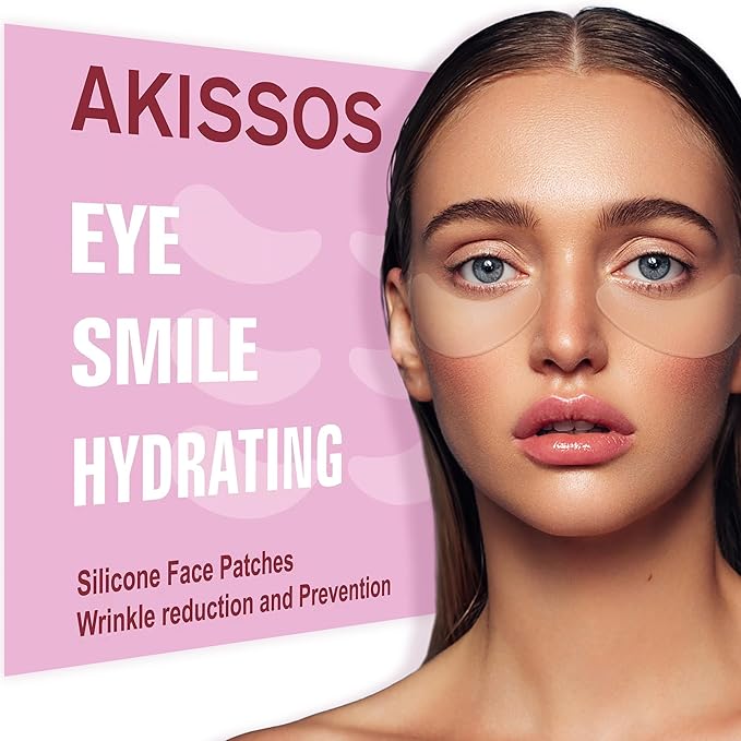 Under Eye Patches 6 PCS Silicone Reusable Eye Patches for Wrinkle, Puffiness Eyes, Dark Circles - Overnight Skin Facial Moisturizing Treatment for All Skin - Hypoallergenic Smile Line Pads