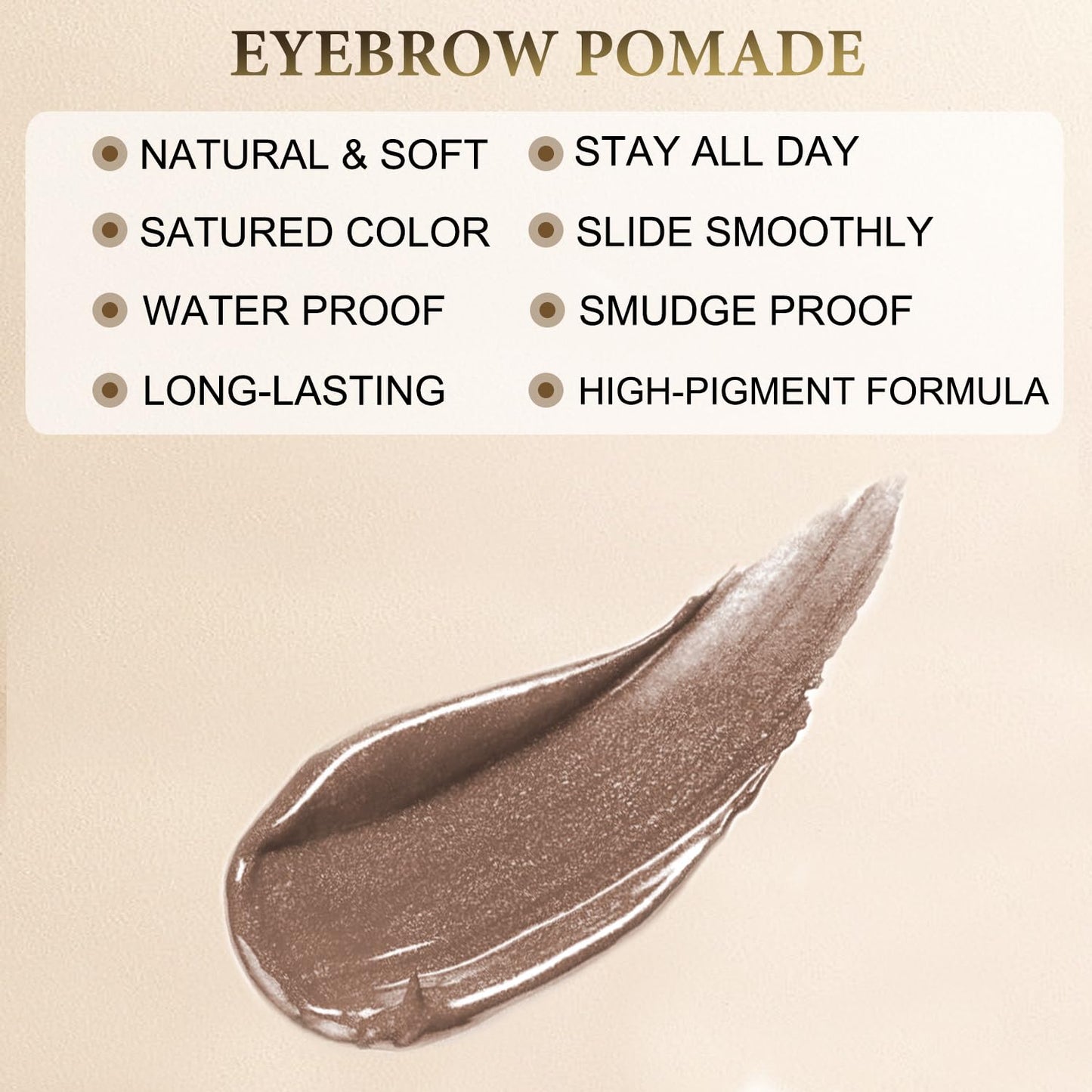 Eyebrow Pencil Makeup Kit, with Waterproof 2-IN-1 Microblading Eyebrow Pen, Eyebrow Pomade, Eyeliner and Dual-ended Eyebrow Brush, Brow Pencil Kit for Natural Eyebrows - Ash Brown