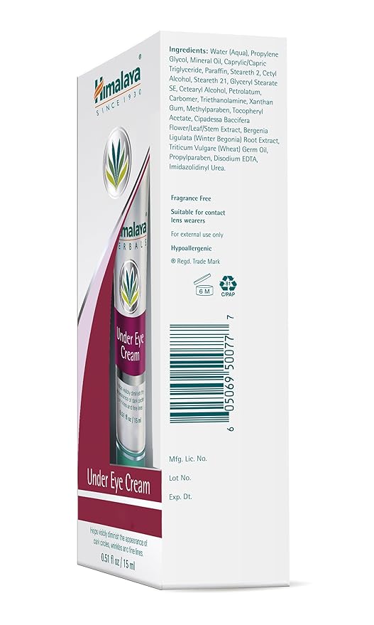 Himalaya Under Eye Firming Cream for Fine Lines, Wrinkles and Dark Circles, 0.51 oz (15ml)