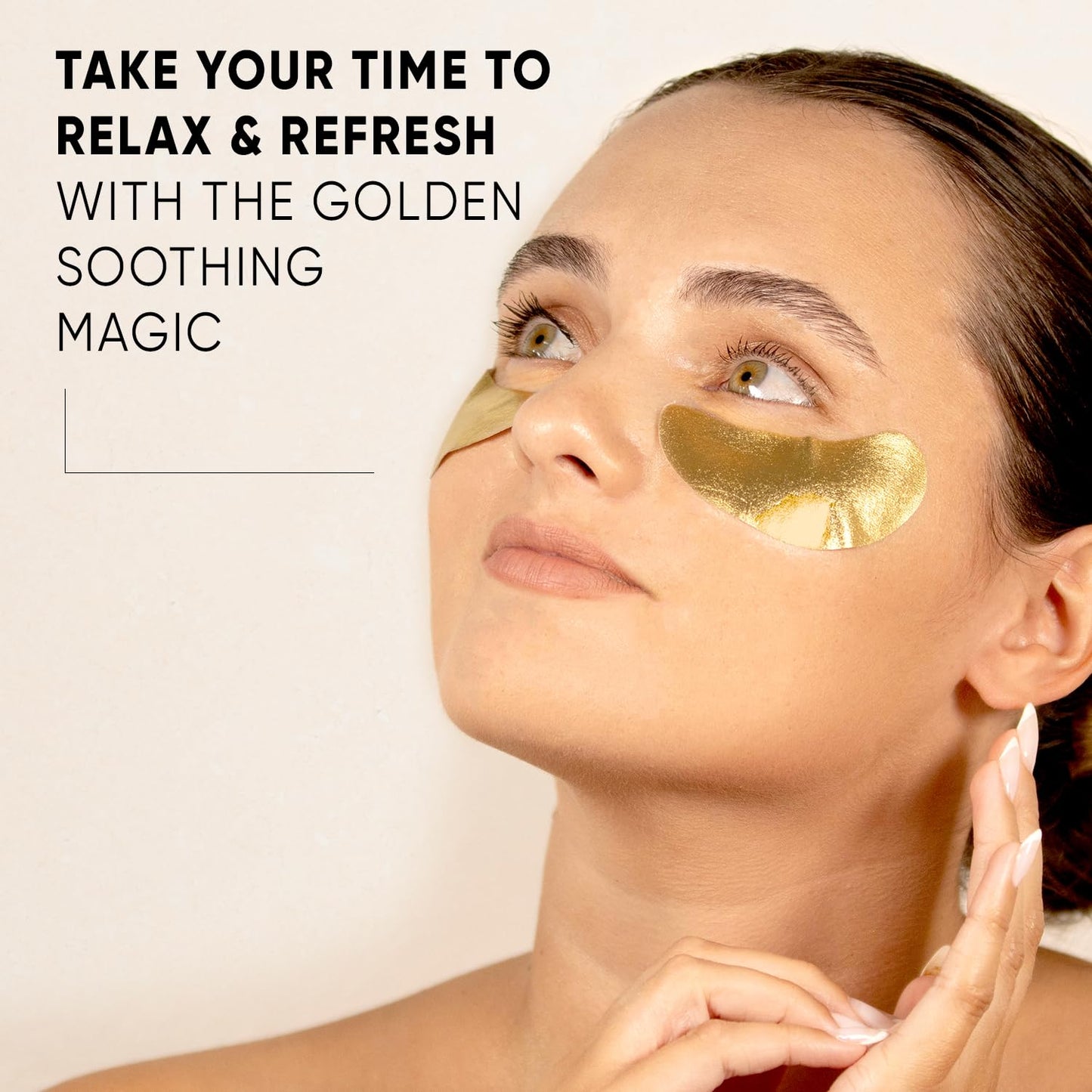 CÉLOR Under Eye Patches Premium - Golden Under Eye Mask Enriched with Hyaluronic Acid, Caffeine, Tea Tree & Collagen, Under Eye Patches for Puffy Eyes, Dark Circles and Puffiness (14 Pairs)