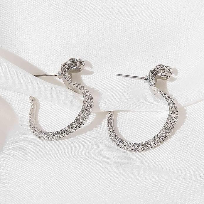 Vintage Snake Studs Earrings Gold Snake Dangle Earrings Animal Serpent Earrings Punk Cool Snake Earrings Jewelry for Women Girls Gifts