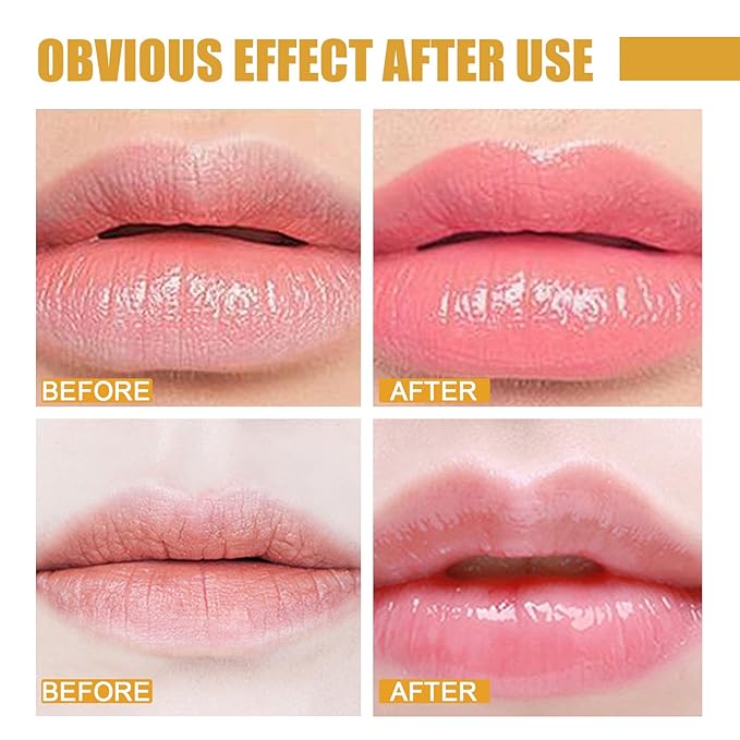 2 Pcs Lip Balm Honey Pot, Honey Moisturizing Lip Mask Reduces Lip Lines and Exfoliator, Prevention Dry & Cracked Lip.