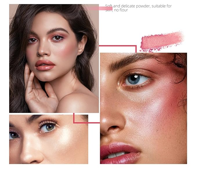 MAEPEOR Matte Face Blush 8 Colors Lightweight Natural Look Face Blush Long-Lasting and Highly Pigmented Powder Blush for Cheeks (Color 03)