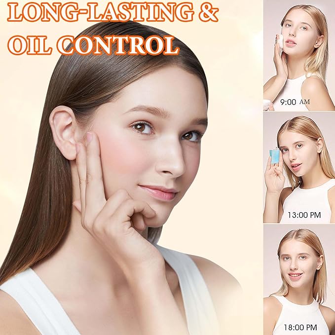 Oil Control Loose Face Powder,Translucent Setting Powder With a Powder Puff Long Lasting Makeup Covering Blemishes Brightens Skin Tone,Natural Matte Loose Powder for Women（1）