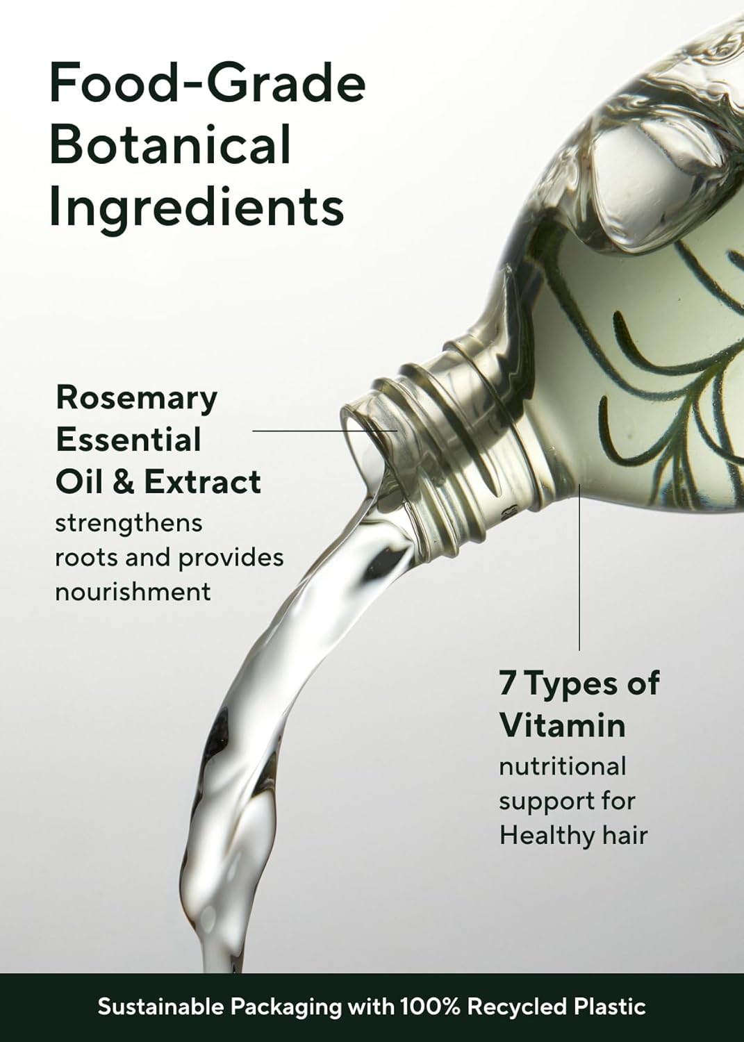 AROMATICA Root Enhancer Rosemary Water Spray for Hair Growth – Korean Hair Care Oil for Scalp Detox – Flaky & Itchy & Dry Scalp Treatment – Free from Sulfate, Silicone, and Paraben (3.38oz)