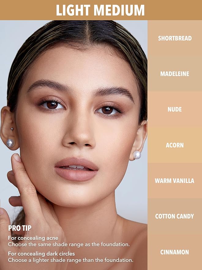 SHEGLAM 12HR Full Coverage Concealer Matte Finish Concealer Stick for Under Eye and Dark Circles - Nude