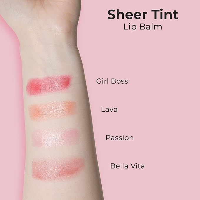 MCoBeauty Sheer Tint Lip Balm, Lava, Nourishing Tint for Healthy, Luscious Lips, Vegan, Cruelty Free Cosmetics