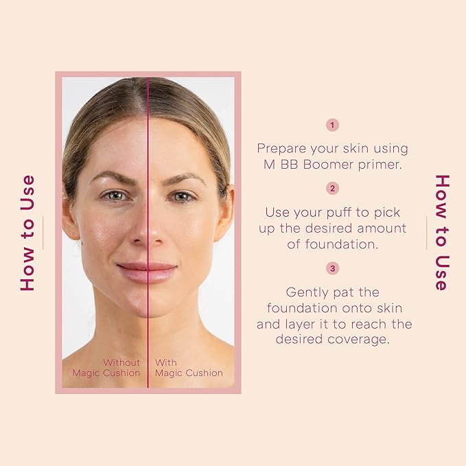 Missha Magic Cushion Moist Up No. 21 Light Beige for bright skin, Hydrating 3-in-1 Moisture Korean Cushion Foundation, Long-lasting, High Coverage, for All Skin Types