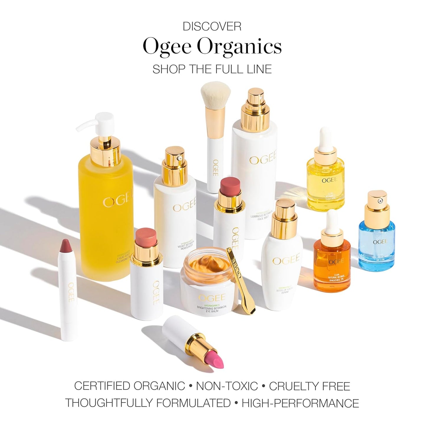 Ogee Full Bloom Sculpted Lipstick (Zuri - Modern Magenta) - Long Lasting Organic Lipstick with Jojoba Oil & Micro Hyaluronic Acid - 70% Organic Ingredients & Made in USA