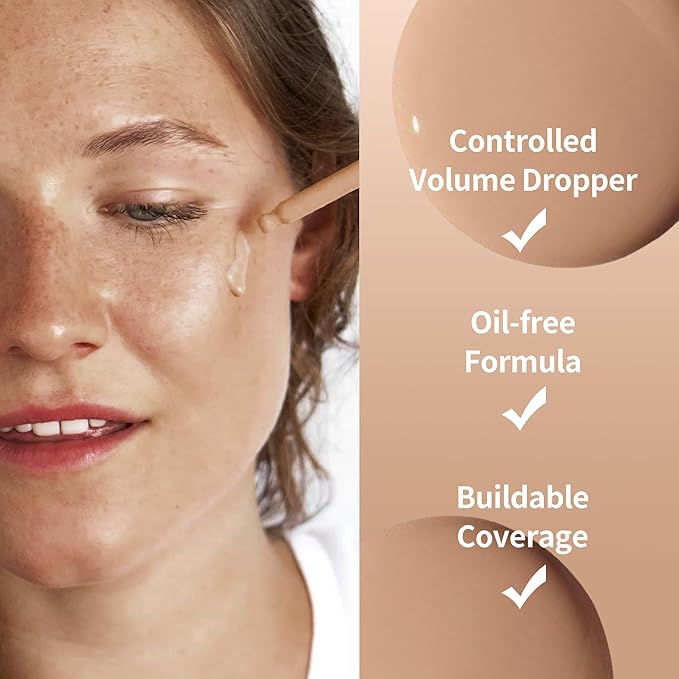 FV Full Coverage Liquid Foundation Makeup, Long Lasting Matte Foundation with Flawless Finish, Concealing & Minimizing Pores, Oil Control Waterproof for Oily Combination Skin, 1 Fl. Oz(Classic Ivory)