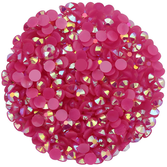 2250 Pcs SS16 4mm AB Flatback Rhinestones for Nails Art Crafts Glitter Round Shine Gems Crystals DIY Clothes Shoes （Dark RoseRed AB）