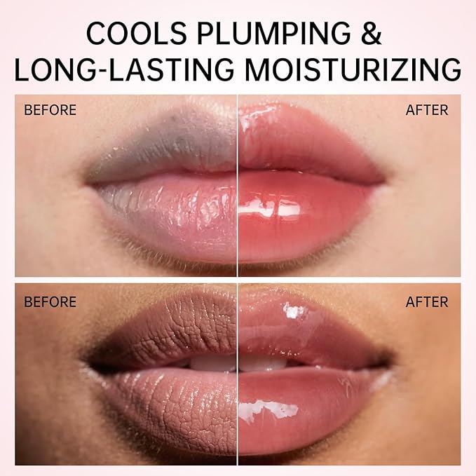 Catkin Lip Plumper Gloss, Tinted Lip Serum with Hyaluronic Acid & Jojoba Oil, Non-sticky Volumizing Hydrating Formula for a High Shine Maximum 3D Look, Plump & Soft Lips 0.12 Fl Oz - C09 Cherry Ruby