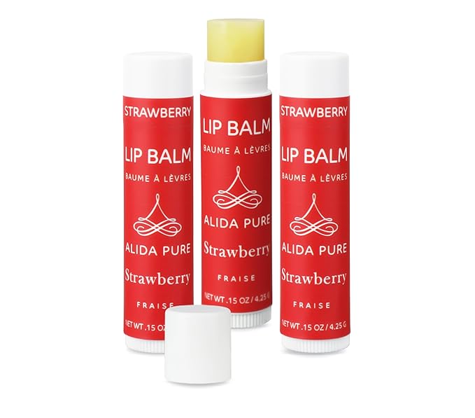 Vegan Lip Balm by PURE + SIMPLE Strawberry Set