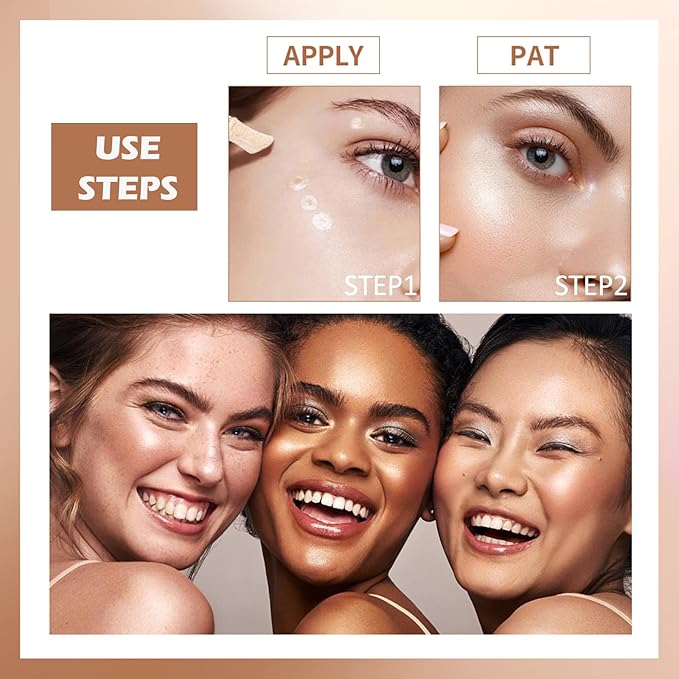 Erinde Liquid Highlighter Makeup, Face Highlighter Bronzer Makeup Stick, Natural Glossy Finish, Lightweight Blendable Silky Smooth Cream Face Illuminator Makeup, Cruelty-free, 02# STARLIGHT