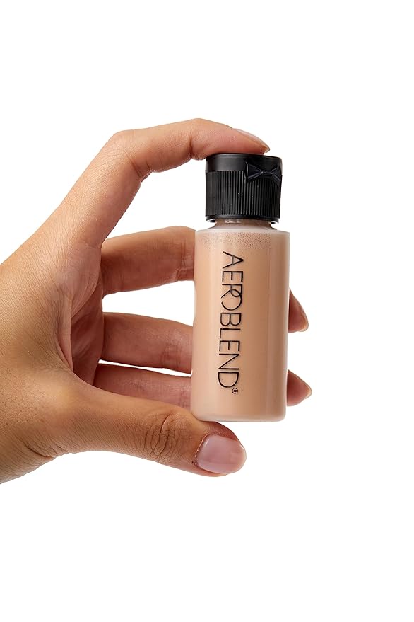 AEROBLEND Airbrush Foundation Makeup (N60) Professional, Water-Based, Buildable, Long-wearing, For all skin types, 1 oz