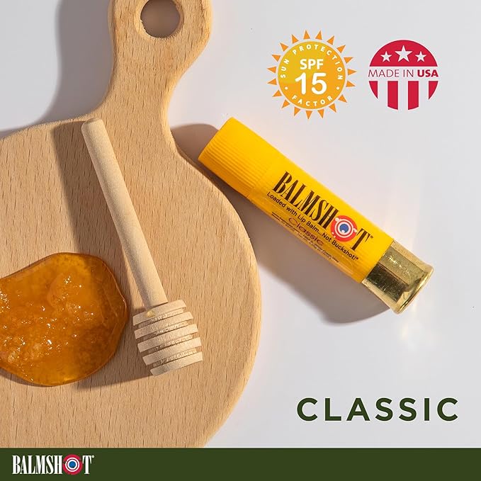 BALMSHOT Lip Balm Two Pack of Classic & Pure Pink