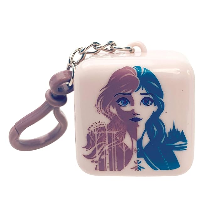 Lip Smacker Disney Frozen II Anna Cube Flavored Lip Balm Keychain, Anna Magical Berry, Clear, For Kids