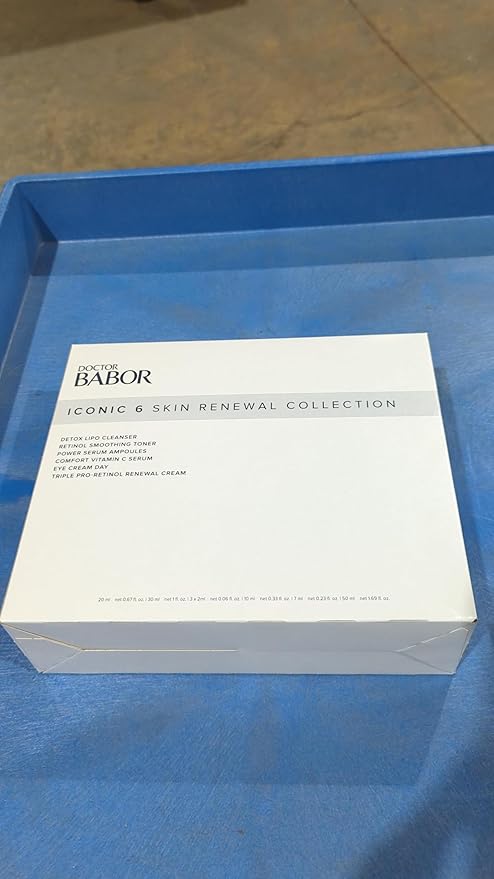 BABOR DOCTOR Iconic Skin Renewal Collection Set, Serums to Hydrate, Repair & Calm, Retinol Smoothing Toner and Renewal Cream, Lifting Vitamin C Serum and Eye Cream, Radiant Results Skincare Set