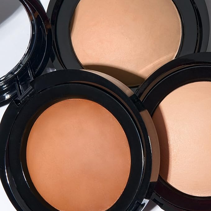 LAURA GELLER NEW YORK Baked Blurring + Setting Powder, Translucent Makeup Setting Powder For Soft-Focus Finish Minimize Fine Lines and Pores, Tan/Deep