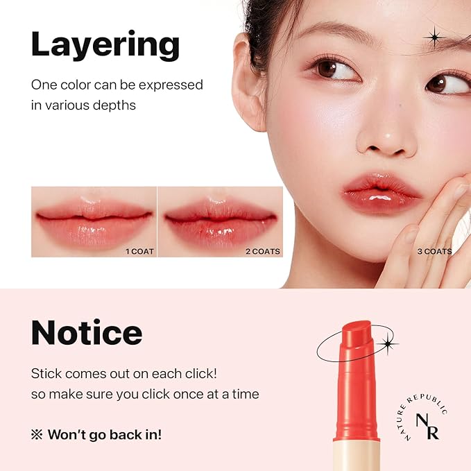 Nature Republic HONEY MELTING LIP 6-10 (10 PEACH) K-BEAUTY, Lip Plumper, Tint, Balm, Korean, Lip GlossCute, Glow