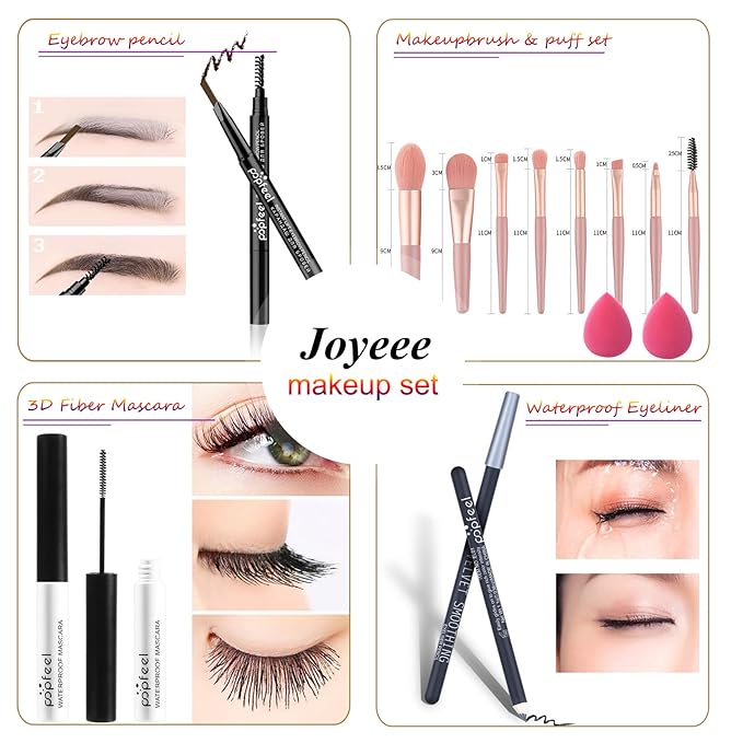 Professional Makeup Kit for Women Full Kit, Makeup Set Cosmetic Make Up Kit with Makeup Bag Include Eyeshadow Palette Makeup Brushes Set Lipstick Lip Gloss Foundation Concealer