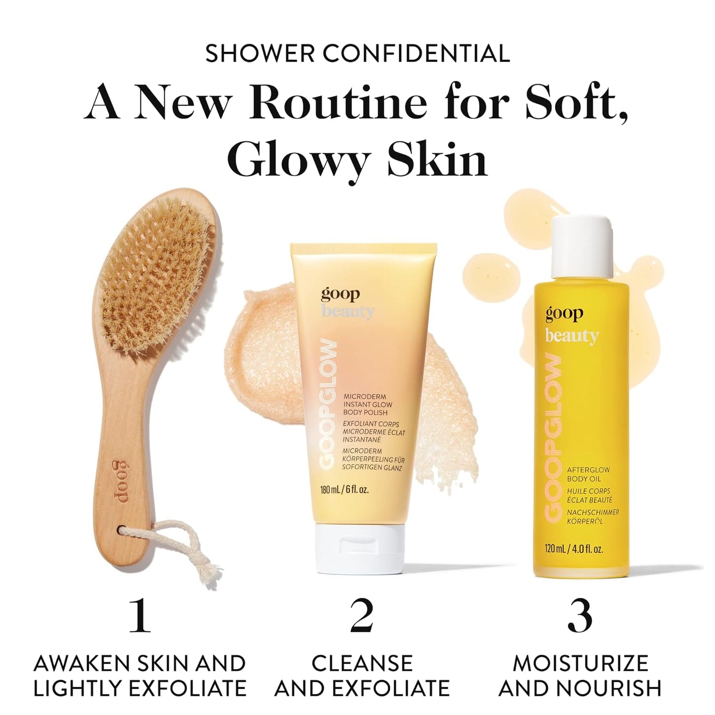 goop Beauty Microderm Body Polish | Exfoliating Scrub & Foaming Cleanser for Glowing Skin | Salts & Kakadu Plum Seed Oil for Hydration | Inspired by Microdermabrasion | 6 fl oz