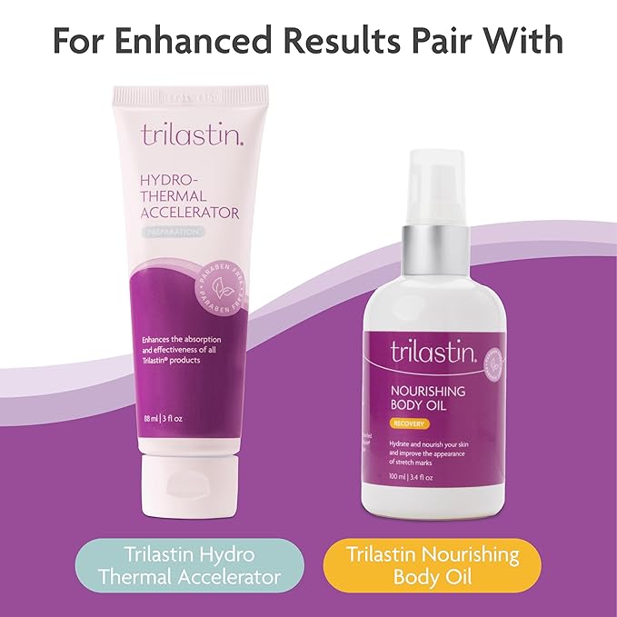 TriLASTIN-SR Intensive Stretch Mark Cream (5.5 oz.) for Pregnancy, Scar Cream and Moisturizing Lotion, Cocoa Butter, Scar Treatment, Hypoallergenic and Paraben-Free