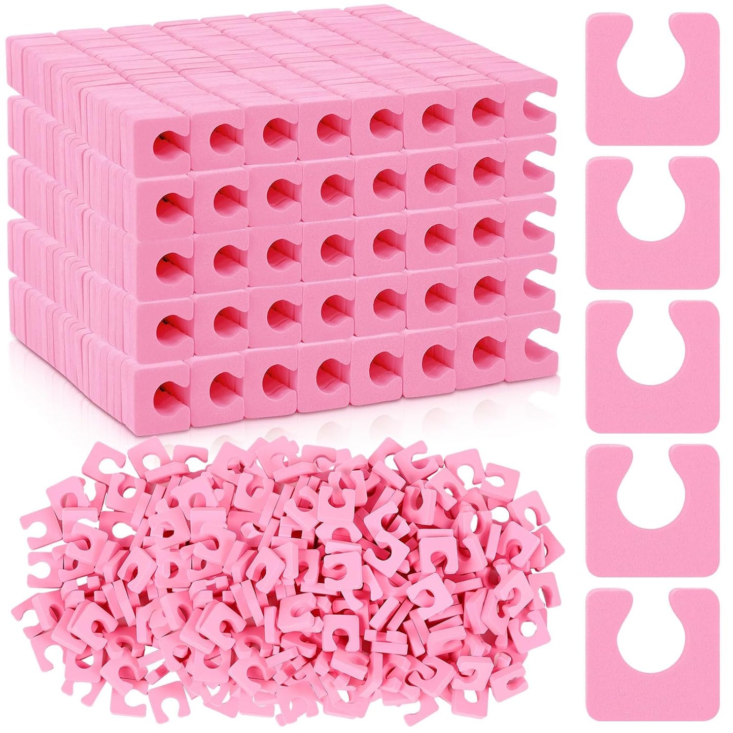 Mumufy 1000 Pcs Individual Pedicure Toe Separators Soft Foam Toe Spacers Comfortable Finger Toe Dividers Pedicure for Women Men Girls Manicure Feet Nail Polish Art Painting Spa (Pink)