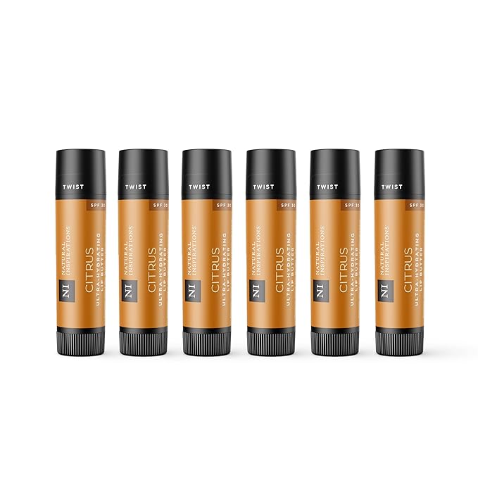 Natural Inspirations Ultra Hydrating SPF 30 Lip Butter 6 Piece Set - Citrus