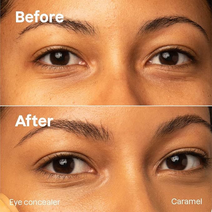 ATTITUDE Oceanly Light Coverage Under Eye Concealer Stick, Titanium Dioxide-Free, EWG Verified, Plastic-Free, Vegan & Cruelty-free Makeup, Caramel, 0.2 Ounces