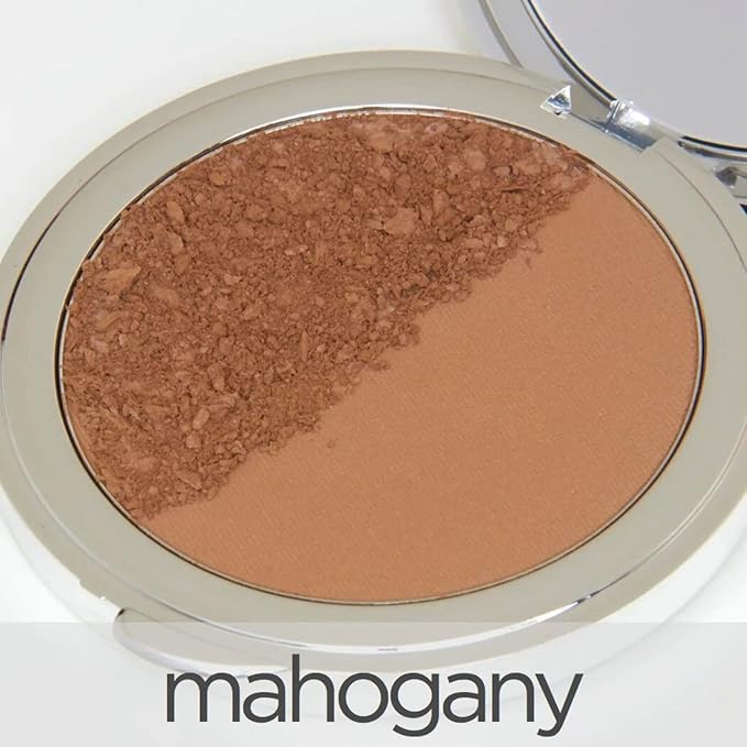 La Bella Donna Compressed Mineral Foundation - Face Powder Makeup Natural Looking Glowing Skin Wrinkle Defying Mattifying Finish Contour Makeup Long Lasting Full Coverage Sun Kissed Tan (Mahogany)