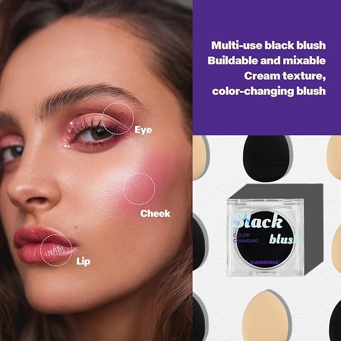 VANERIA Color Changing Blush,Ph Reacting Creme Blush,Pink Blush for Cheek and Lip Tint,Long Lasting Non Fading,Cream Blush Stick Waterproof,Vegan,Cruelty-Free,5g/0.18oz