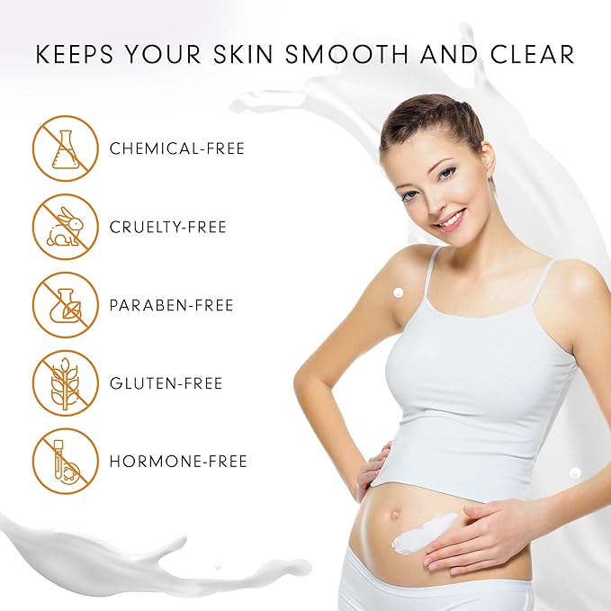Stretch Mark Cream, Belly Butter & Scar Cream, Skin Care with Active Skin Repair, Stretch Mark Removal, For All Skin Types, 4 Oz - ML Delicate Beauty