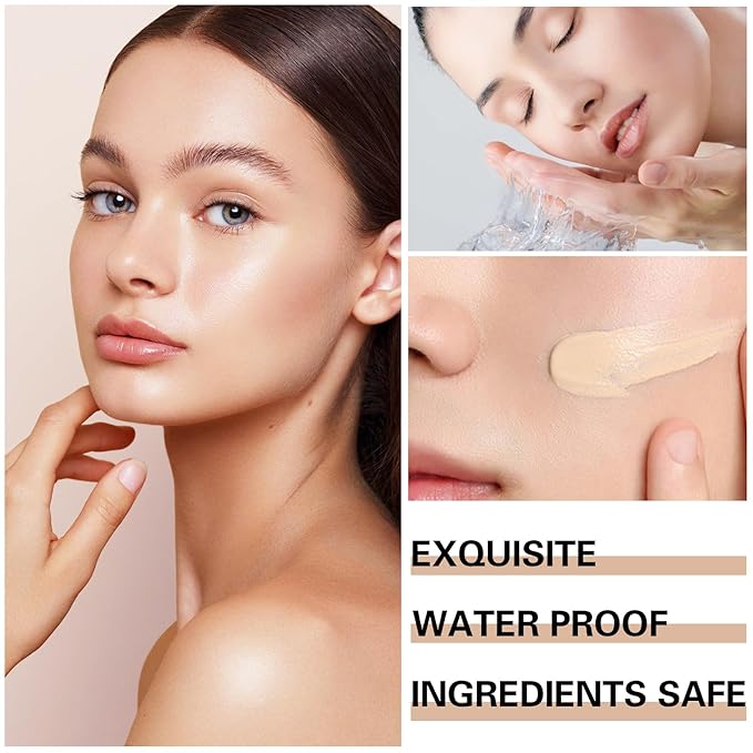 Airbrush Foundation Makeup Spray for Mature Skin Silk Lightweight Airbrush Flawless Setting Spray Foundation Makeup（02# Beige）