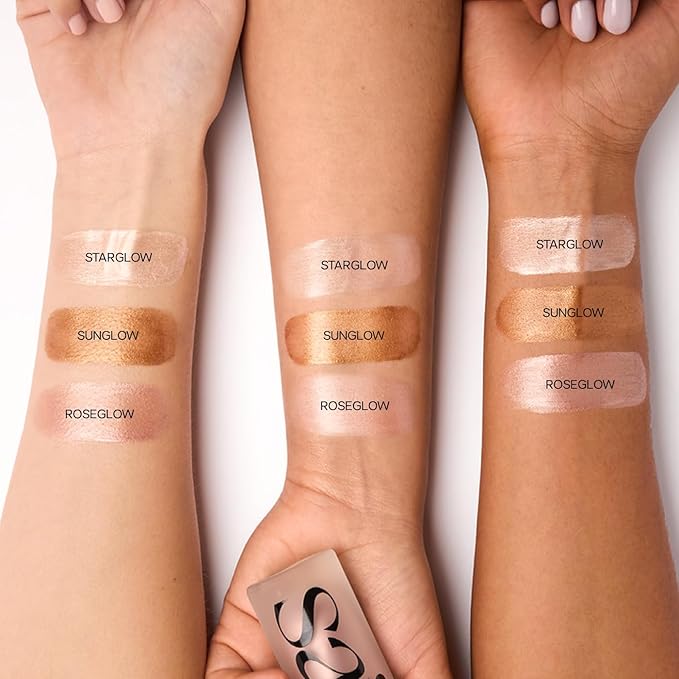 Saie Glowy Super Gel Lightweight Illuminator - Luminizer and Makeup Primer for Glowing Skin - Enriched with Vitamin C + Hydrating Squalane Oil - Wear Alone or Under Makeup - Starglow (1 oz)