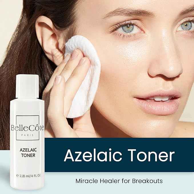 Skin Care Acne Treatment Toner - 10% Azelaic Acid, 2% Salicylic Acid, Tea Tree Oil Clean and Clear Acne Serum, Rosacea Treatment for Face, Reduces Blackhead | 4oz