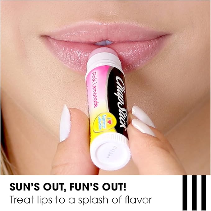 ChapStick I Love Summer Collection Pink Lemonade, Peaches and Cream, and Sweet Watermelon Lip Balm Tubes Variety Pack, Lip Balm Variety Pack - 0.15 Oz Each (Pack of 3)