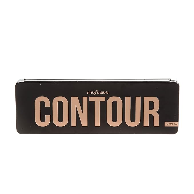 Profusion Cosmetics - Contour - Professional 5 Color Palette Highlight Bronzer Makeup Kit With Application Brush - Vanilla Biscuit Honey Walnut Highlighter